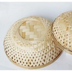 CSPARKV Panier De Rangement En Bambou Panier En Bambou Pelle à Poussière Panier à Pain Cuit à La Vapeur Panier De Pique-nique Petit Panier Panier De Rangement Pastoral Peu Profond 22 Cm × 5 Cm + Profond 22 Cm × 7 Cm 2 à Vendre -Petit rangement Soldes Magasin 68618476 5