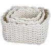 CSPARKV Petit Panier De Rangement Coton Corde Articles Divers Panier De Tri Maison Collation Panier Bureau Articles Divers Panier Simple Tissage Fait à La Main Blanc 26 * 26 * 18 Grand -Petit rangement Soldes Magasin 68618496 1