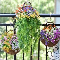 FUIENKO Panier à Fleurs En Osier Suspendu Au Mur, Support Pour Plantes De Jardin,CHINA,J -Petit rangement Soldes Magasin 68620319 2