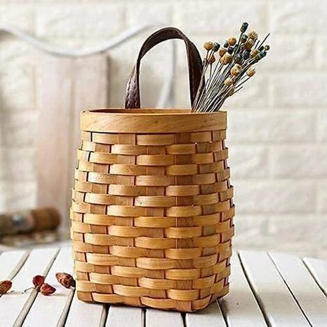 FUIENKO Panier De Rangement En Bois Tissé à La Main, Panier De Fleurs Mural Portable, Organisateur De Fruits Et Légumes Jouets Boîte En Rotin Décoration De La Maison,États-unis 3 FUIENKO Panier De Rangement En Bois Tissé à La Main, Panier De Fleurs Mural Portable, Organisateur De Fruits Et Légumes Jouets Boîte En Rotin Décoration De La Maison,États-unis