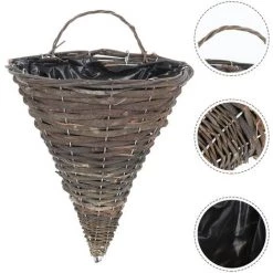 FUIENKO Panier De Jardinière Suspendu En Osier Et Rotin, Panier De Fleurs Tissé En Forme De Cône, Pots De Fleurs De Plafond,Brown 9 FUIENKO Panier De Jardinière Suspendu En Osier Et Rotin, Panier De Fleurs Tissé En Forme De Cône, Pots De Fleurs De Plafond,Brown -Petit rangement Soldes Magasin 68623435 4
