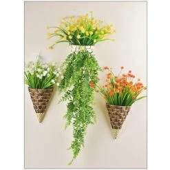 FUIENKO Panier De Rangement De Plantes En Osier, Suspendu En Rotin, Corde De Jute Tissée, Support D'intérieur Et D'extérieur, Décoration De Maison,CHINA,C -Petit rangement Soldes Magasin 68623653 5