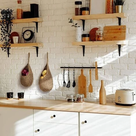 FUIENKO Panier De Rangement En Jute Pour Pommes De Terre Et Oignons, Pour Garde-manger, Décor De Cuisine Bohème, Paniers à Fruits Suspendus Pour La Cuisine, Offre Spéciale,Rouge 4 FUIENKO Panier De Rangement En Jute Pour Pommes De Terre Et Oignons, Pour Garde-manger, Décor De Cuisine Bohème, Paniers à Fruits Suspendus Pour La Cuisine, Offre Spéciale,Rouge – Image 2