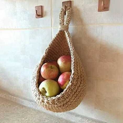 FUIENKO Panier De Rangement En Jute Pour Pommes De Terre Et Oignons, Pour Garde-manger, Décor De Cuisine Bohème, Paniers à Fruits Suspendus Pour La Cuisine, Offre Spéciale,Rouge 5 FUIENKO Panier De Rangement En Jute Pour Pommes De Terre Et Oignons, Pour Garde-manger, Décor De Cuisine Bohème, Paniers à Fruits Suspendus Pour La Cuisine, Offre Spéciale,Rouge – Image 3