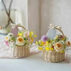 FUIENKO Panier à Fleurs Tissé En Rotin, Panier De Rangement Pour Fille, Fait à La Main, Pour Décor De Mariage à La Maison, Pour Plantes,01 10 FUIENKO Panier à Fleurs Tissé En Rotin, Panier De Rangement Pour Fille, Fait à La Main, Pour Décor De Mariage à La Maison, Pour Plantes,01 -Petit rangement Soldes Magasin 68624670 4
