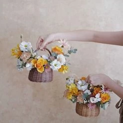 FUIENKO Panier à Fleurs Tissé En Rotin, Panier De Rangement Pour Fille, Fait à La Main, Pour Décor De Mariage à La Maison, Pour Plantes,01 11 FUIENKO Panier à Fleurs Tissé En Rotin, Panier De Rangement Pour Fille, Fait à La Main, Pour Décor De Mariage à La Maison, Pour Plantes,01 -Petit rangement Soldes Magasin 68624670 5