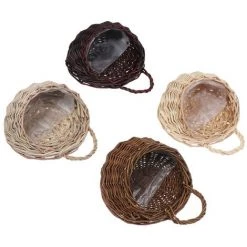 FUIENKO Panier à Fleurs En Osier Suspendu Au Mur, Support Pour Plantes De Jardin,BR 11 FUIENKO Panier à Fleurs En Osier Suspendu Au Mur, Support Pour Plantes De Jardin,BR -Petit rangement Soldes Magasin 68624813 5