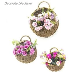 FUIENKO Panier à Fleurs En Osier Suspendu Au Mur, Support Pour Plantes De Jardin,Gray 9 FUIENKO Panier à Fleurs En Osier Suspendu Au Mur, Support Pour Plantes De Jardin,Gray -Petit rangement Soldes Magasin 68625112 3