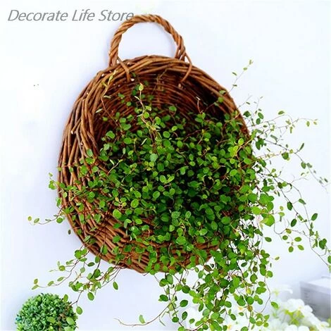 FUIENKO Panier à Fleurs En Osier Suspendu Au Mur, Support Pour Plantes De Jardin,Gray 6 FUIENKO Panier à Fleurs En Osier Suspendu Au Mur, Support Pour Plantes De Jardin,Gray – Image 4