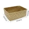 FUIENKO Paniers De Rangement En Paille De Jonc De Mer, Organisateur De Bureau, Panier De Pique-nique, Boîte De Rangement De Fruits, Récipient De Rangement Cosmétique Panier Rangement Panier De Rangement Corbeille Rotin,M Storage Baskets 4 -Petit rangement Soldes Magasin 68625183 1