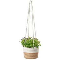 FUIENKO Panier De Jardinière Suspendu En Corde Tissée, Porte-plante En Macramé, Organisateur De Rangement Pour Décoration De Jardin De Cour,as The Shown -Petit rangement Soldes Magasin 68626748 4