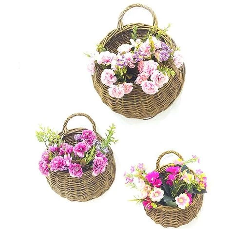 FUIENKO Panier à Fleurs En Osier Suspendu Au Mur, Support Pour Plantes De Vigne De Jardin, Vente En Gros,CF 5 FUIENKO Panier à Fleurs En Osier Suspendu Au Mur, Support Pour Plantes De Vigne De Jardin, Vente En Gros,CF – Image 3