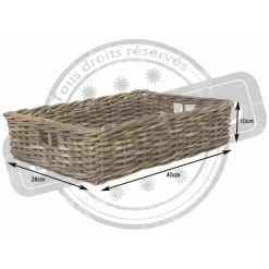 AUBRY GASPARD Manne En Poelet Taille 1 Gris - Gris -Petit rangement Soldes Magasin 7505181 2