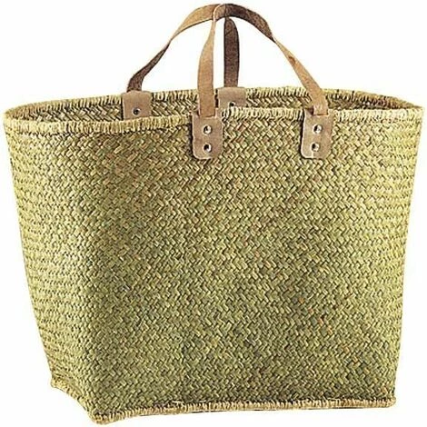 AUBRY GASPARD Cabas En Palmier Avec Poignées Cuir Beige - Beige 3 AUBRY GASPARD Cabas En Palmier Avec Poignées Cuir Beige - Beige