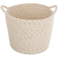 Atmosphera - Lot De 3 Paniers De Rangement Blanc Ivoire Et Doré Chambre Enfant - Ecru/doré 7 Atmosphera - Lot De 3 Paniers De Rangement Blanc Ivoire Et Doré Chambre Enfant - Ecru/doré -Petit rangement Soldes Magasin 8934929 2