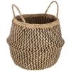 Atmosphera - Panier De Rangement Pliable En Osier Naturel Et Noir - Noir -Petit rangement Soldes Magasin 9000780 1