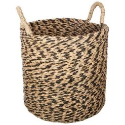 Atmosphera - Set De 3 Paniers De Rangement Rond En Osier Noir Et Naturel - Multicolore -Petit rangement Soldes Magasin 9001839 4