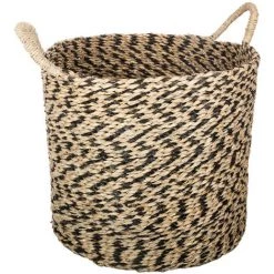 Atmosphera - Set De 3 Paniers De Rangement Rond En Osier Noir Et Naturel - Multicolore -Petit rangement Soldes Magasin 9001839 5