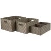 Five - Lot De 4 Paniers Tressés Taupe - Taupe -Petit rangement Soldes Magasin 9001912 1