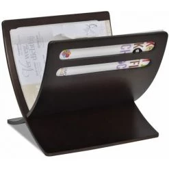 VidaXL Porte-revue En Bois Marron - Brun -Petit rangement Soldes Magasin 940535 3